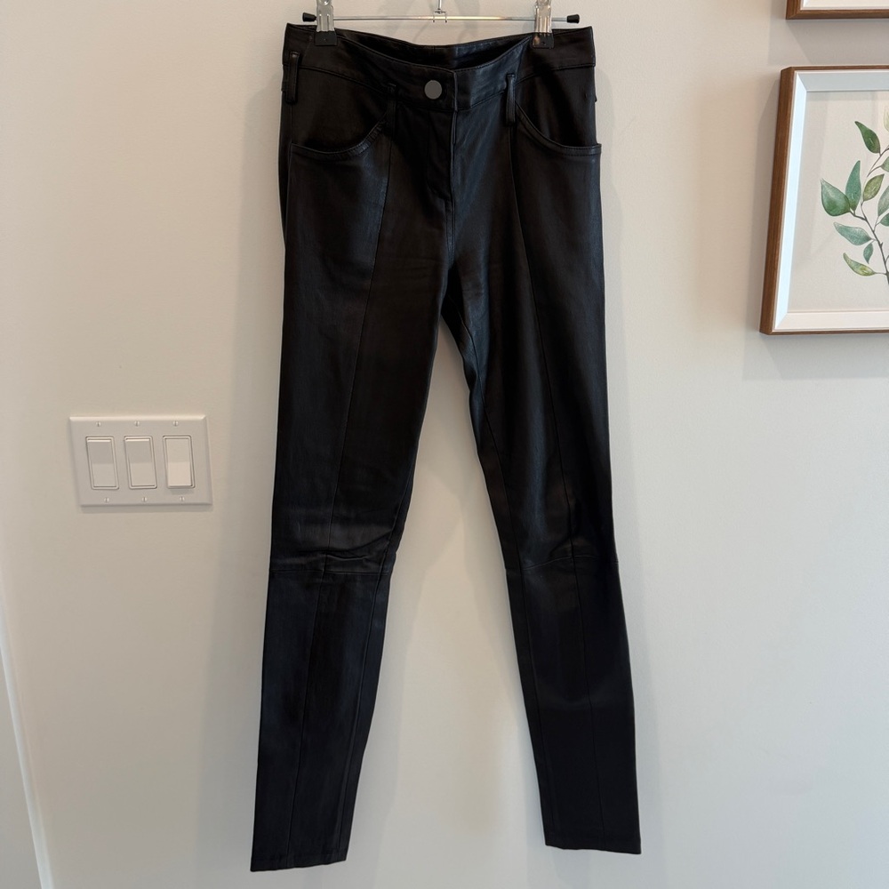 Tory Burch Black Leather Pants